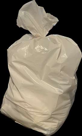 Image de Sac poubelle 30L blanc PEBD avec lien 27µ /500
