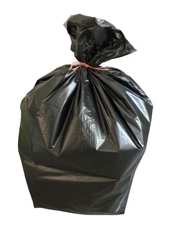 Image de Sac poubelle 50L noir PEBD avec lien 27µ /200