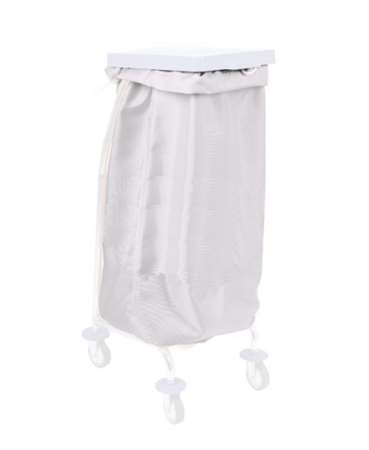 Image de Sac à linge tissu fond plat 95X65 uni blanc 65L/1