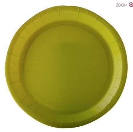 Image de Assiette carton Fiesta vert anis D.18cm/380