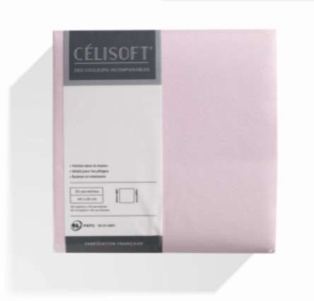 Image de Serviette Celisoft® rose poudré 40x40 /800