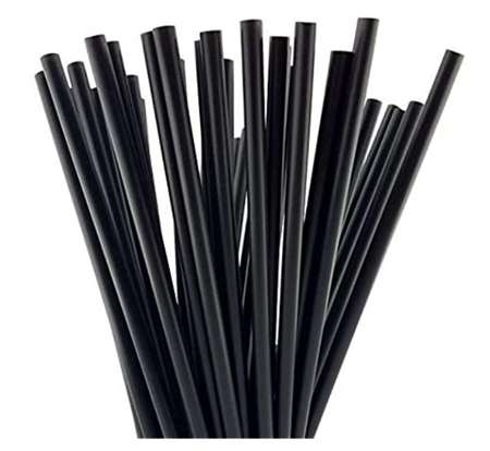 Image de Paille papier noir 20cm/250