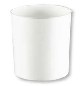 Image de Corbeille sanitaires ronde pleine blanche 7L/1