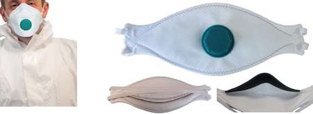 Image de Masque FFP3 NR avec valve blanc made in France boîte de 12/1