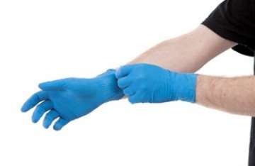 Image de Gant nitrile non poudré bleu Eco Blue T.XL/200