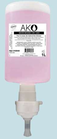 Image de Savon mousse 3 en 1 corps mains cheveux cartouche 1L AKO/6
