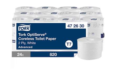 Image de P.H. 2 plis sans mandrin blanc Tork T7 Ecolabel/24