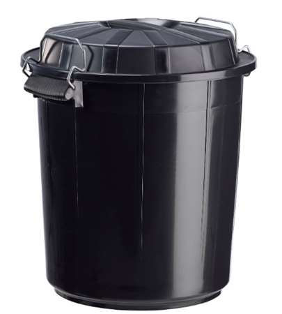 Image de Poubelle de rue Bazi Green 50L noire/1