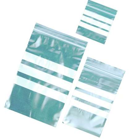 Image de Sachet fermeture pression POLYZIP bande blanche 180X250/1000