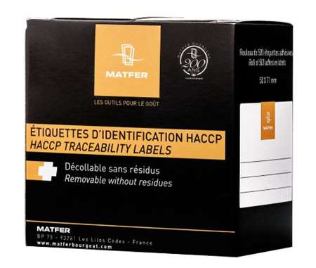 Image de Etiquette neutre décollable 5x7.1cm en rouleau/500