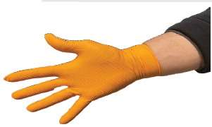 Image de Gant nitrile orange non poudré texturé Xtra Grip T.XL/50