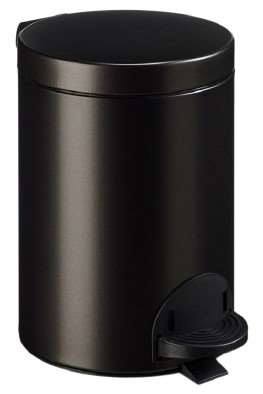 Image de Poubelle à pédale métal gris manganèse 5L/1