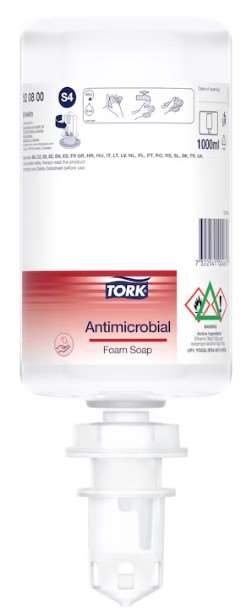 Image de Savon mousse Tork antimicrobien S4 1L/6