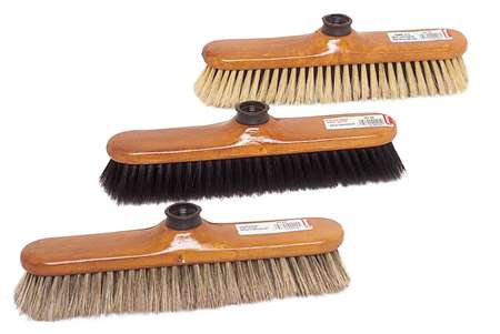 Image de Balai soie noire droit douille vis S/45 teck/1