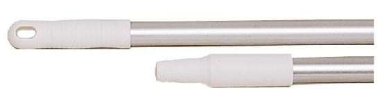 Image de Manche aluminium anodisé 1m40 D.25mm embout blanc/1